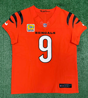 Joe Burrow Cincinnati Bengals Jersey #9 Nike Vapor FUSE Elite Orange Size 44 (L) NFL