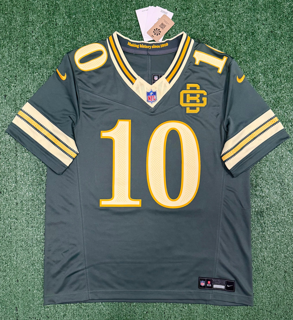 Jordan Love Green Bay Packers Jersey #10 Nike FUSE Rivalry Green Size (Large) NFL