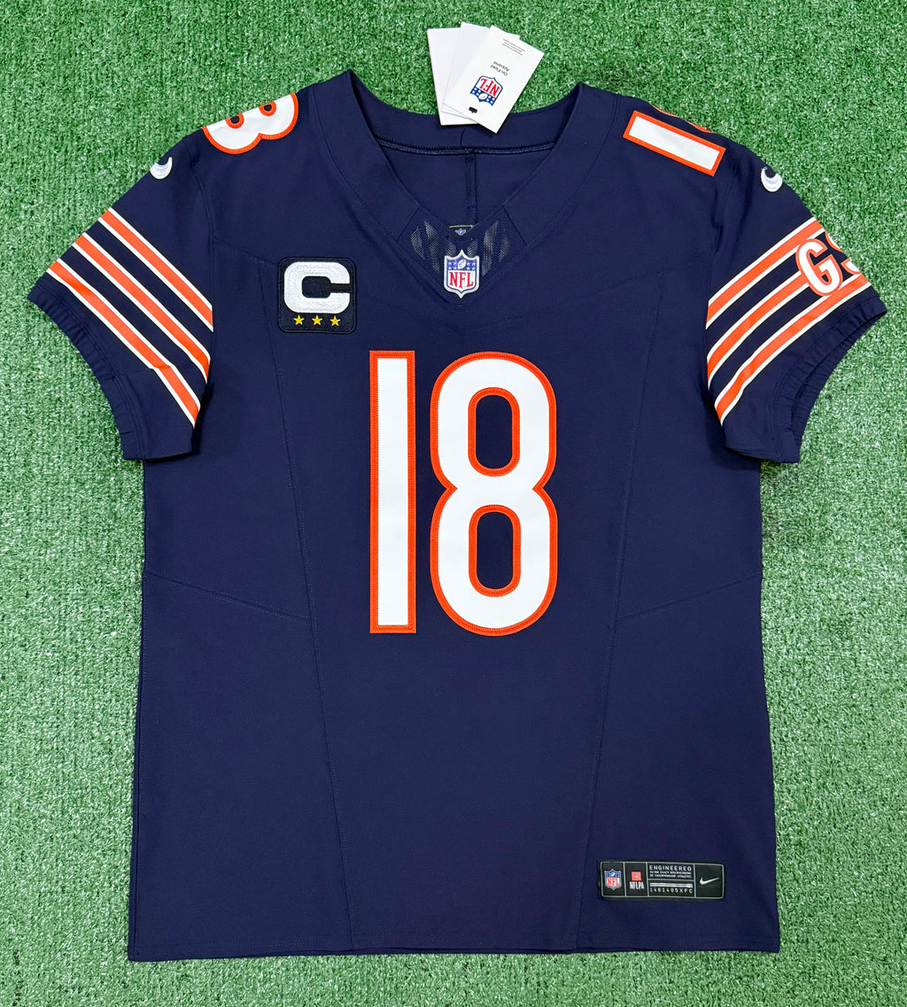 Caleb Williams Chicago Bears Jersey #18 Nike Vapor FUSE Elite Navy Size 40 (Medium) NFL