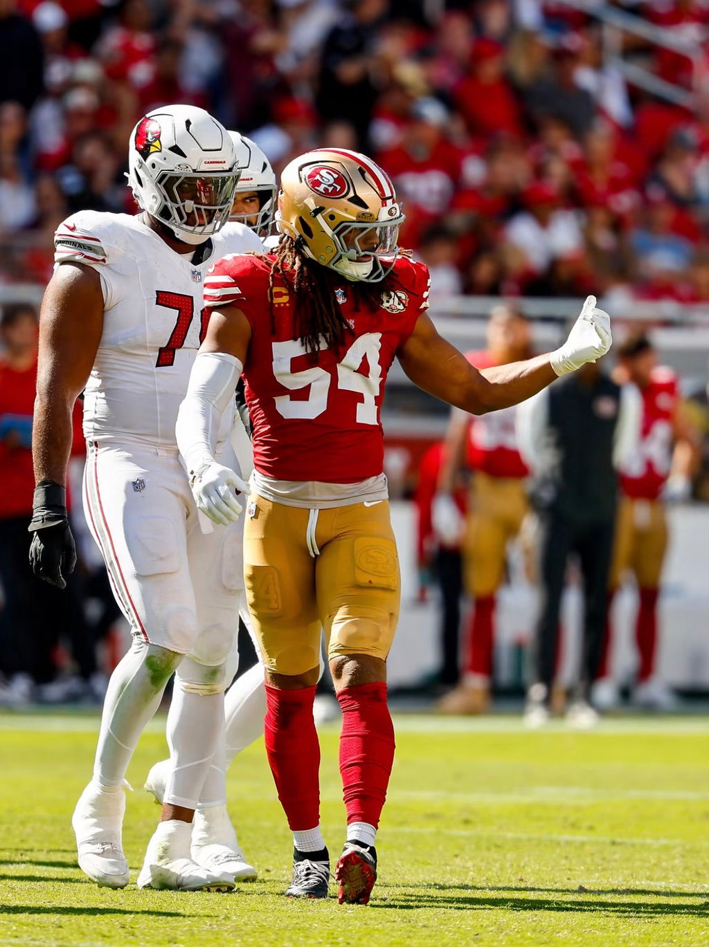 Fred Warner San Francisco 49ers Jersey #54 Nike Vapor Fuse Limited Stitched Red Size (Medium) NFL