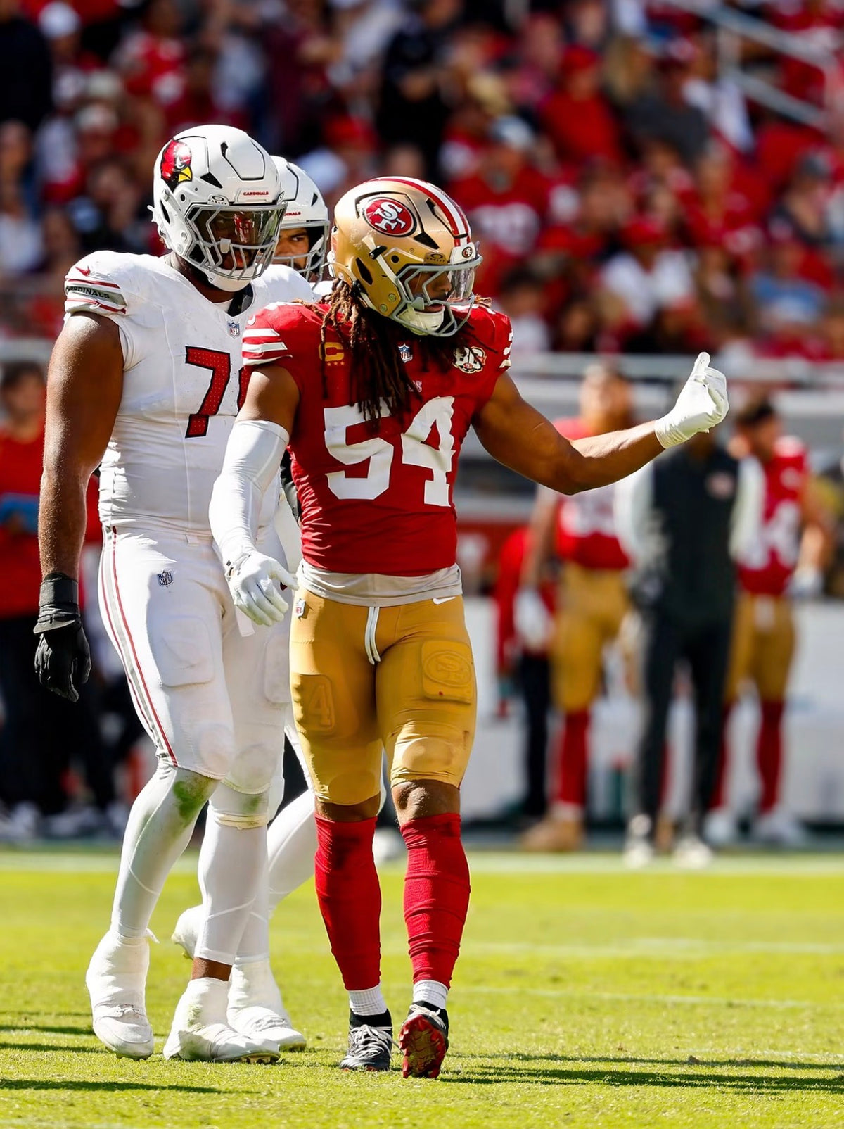 Fred Warner San Francisco 49ers Jersey #54 Nike Vapor Fuse Limited Stitched Red Size (Medium) NFL