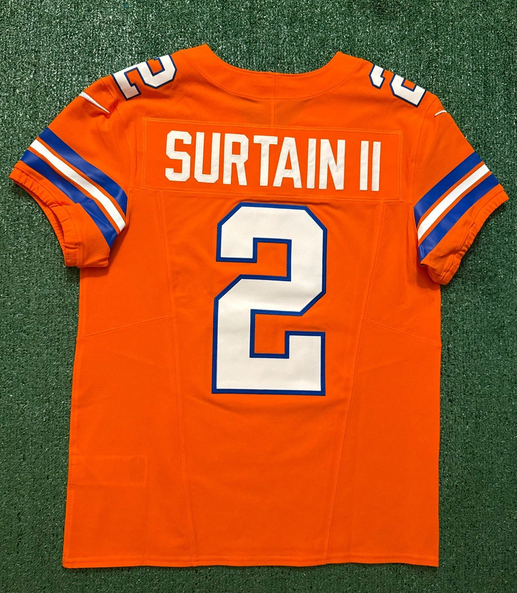 Pat Surtain II Denver Broncos Jersey #2 Nike Vapor Fuse Elite Orange Size 40 (M) NFL