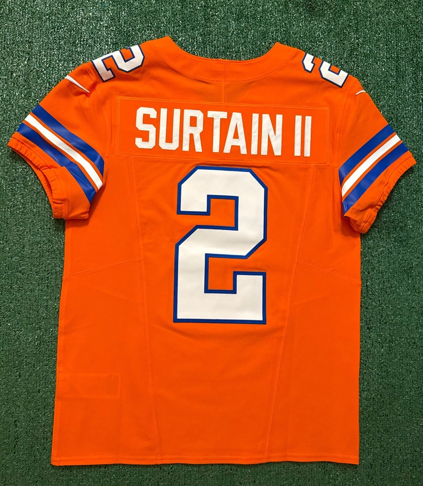 Pat Surtain II Denver Broncos Jersey #2 Nike Vapor Fuse Elite Orange Size 40 (M) NFL