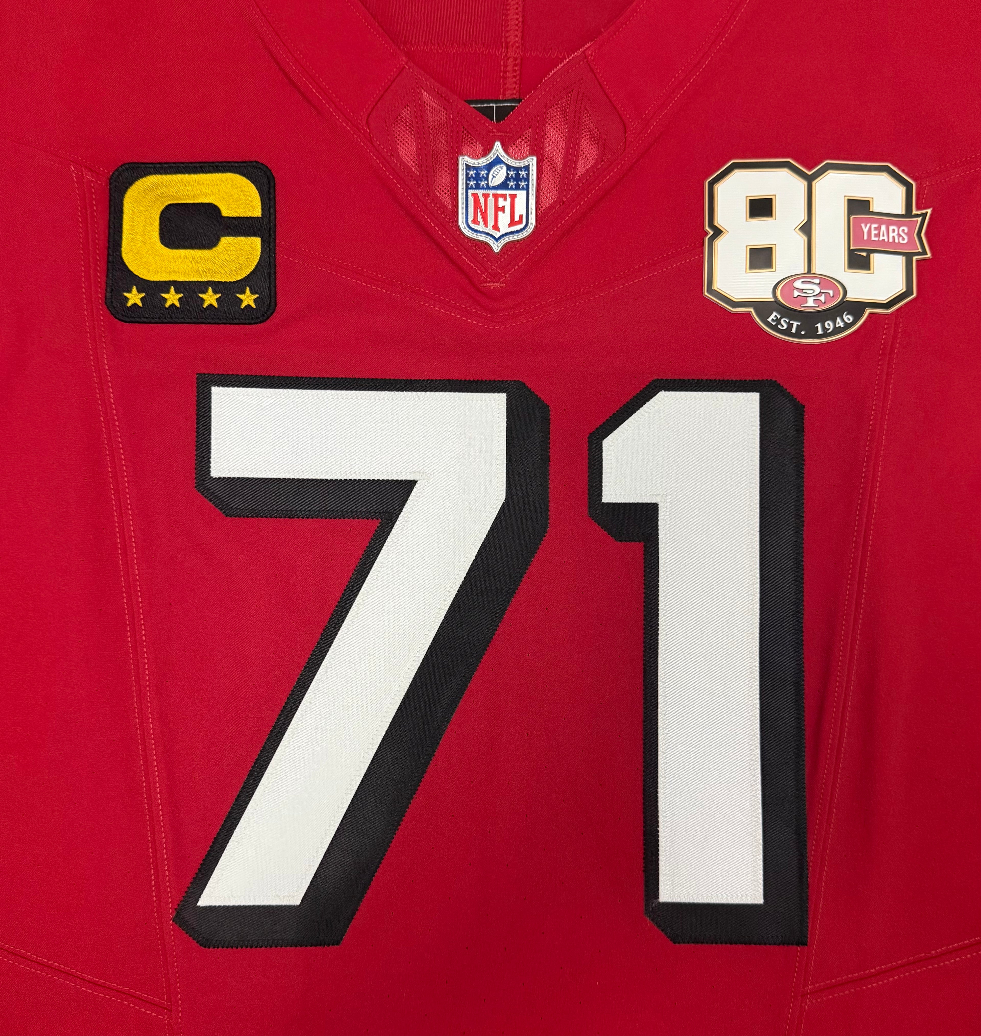 Trent Williams San Francisco 49ers Jersey #71 Nike Vapor FUSE Elite Red Size 48 (XL) NFL