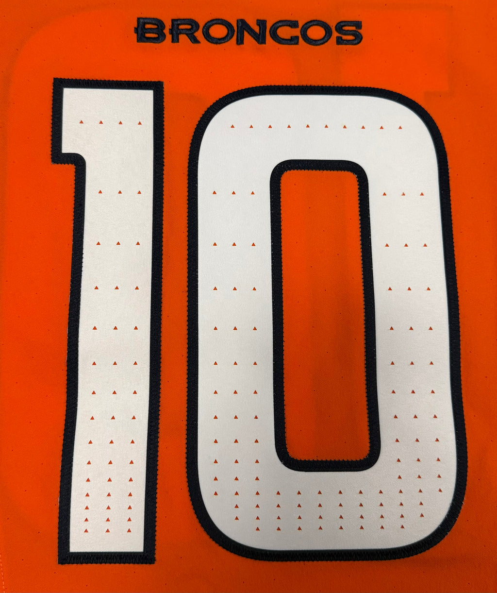 Bo Nix Denver Broncos Jersey #10 Nike Vapor Fuse Elite Orange Size 40 (M) NFL