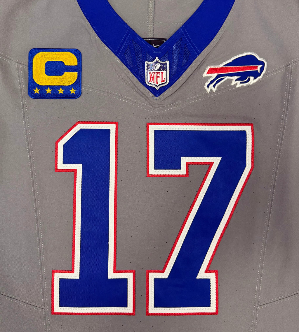 Josh Allen Buffalo Bills Jersey #17 Nike Vapor Fuse Elite Gray Size 40 (M) NFL