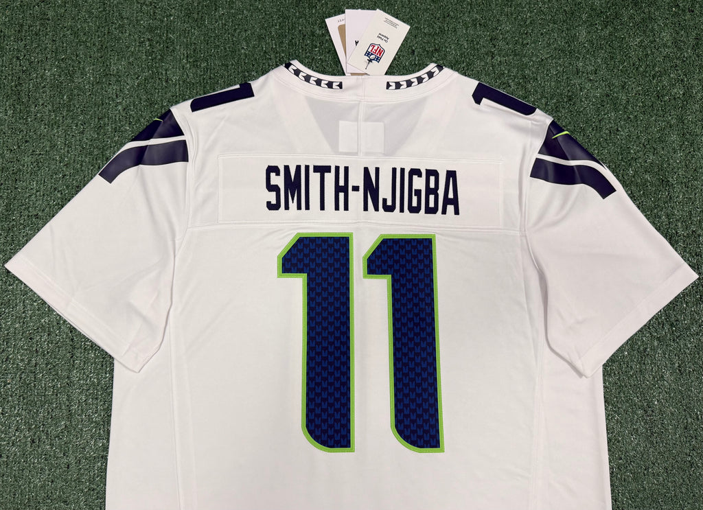 Jaxon Smith-Njigba Seattle Seahawks Jersey #11 Nike Vapor FUSE Limited White Size (XL) NFL
