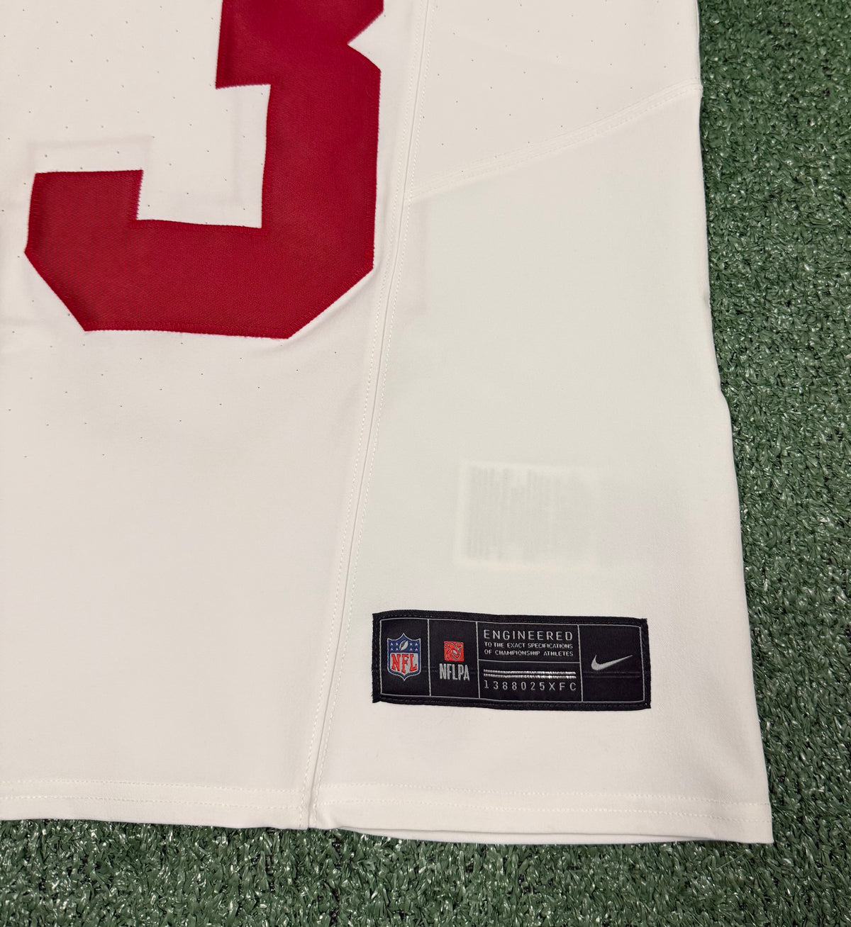 Brock Purdy San Francisco 49ers Jersey #13 Nike Vapor FUSE Elite White Size 44 (Large) NFL