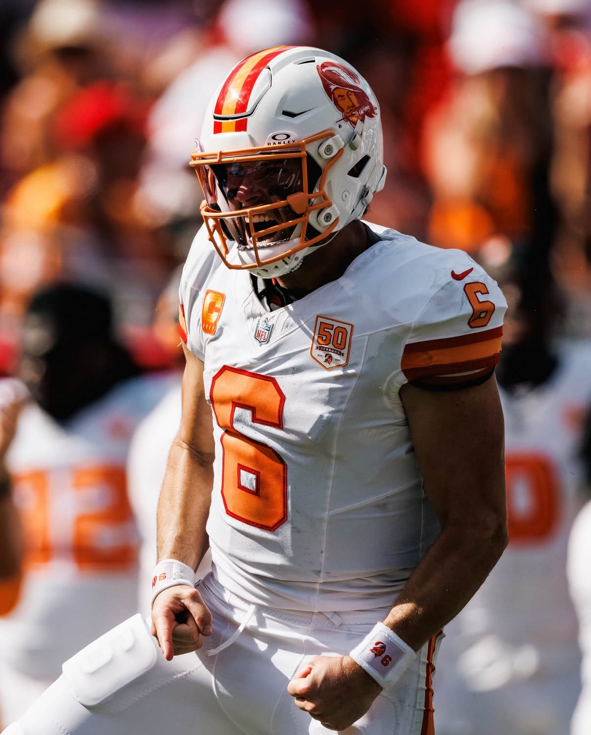 Baker Mayfield Tampa Bay Buccaneers Jersey #6 Nike Vapor FUSE Elite White Creamsicle size 48 (XL) NFL