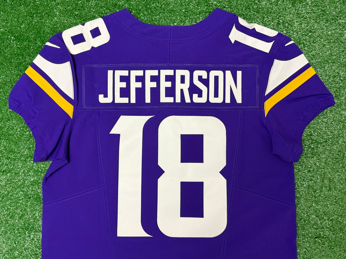Justin Jefferson Minnesota Vikings Jersey #18 Nike Vapor FUSE Elite Purple Size 44 (Large) NFL