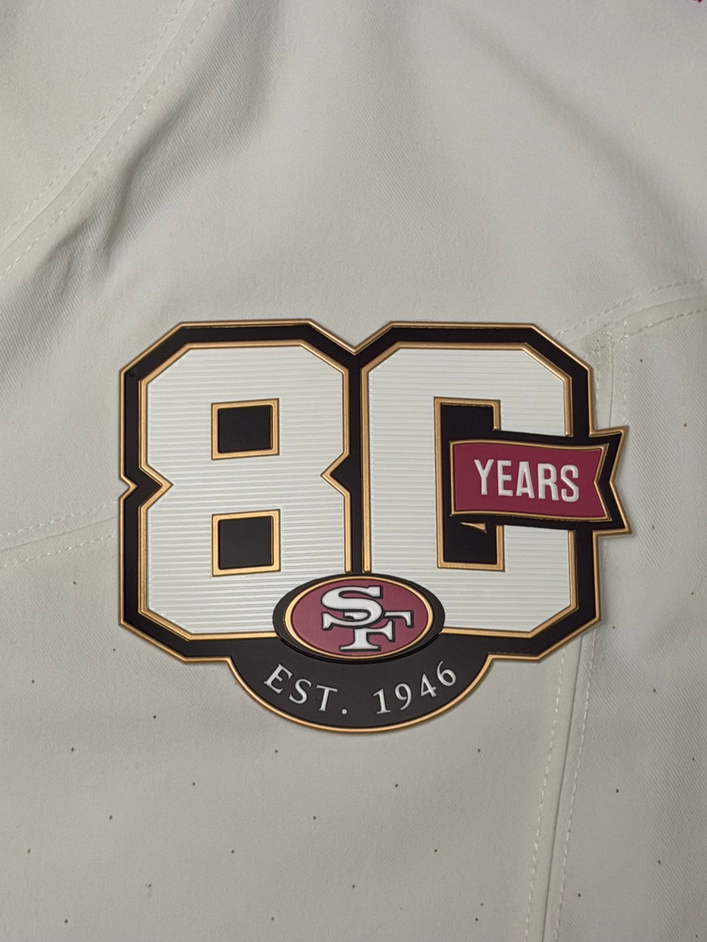Dre Greenlaw San Francisco 49ers Jersey #57 Nike Vapor FUSE Elite White Size 40 (Medium) NFL