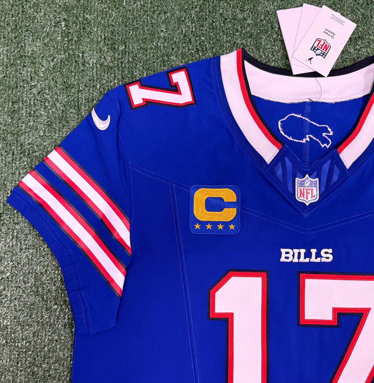Josh Allen Buffalo Bills Jersey #17 Nike Vapor Fuse Elite Blue Size 44 (L) NFL