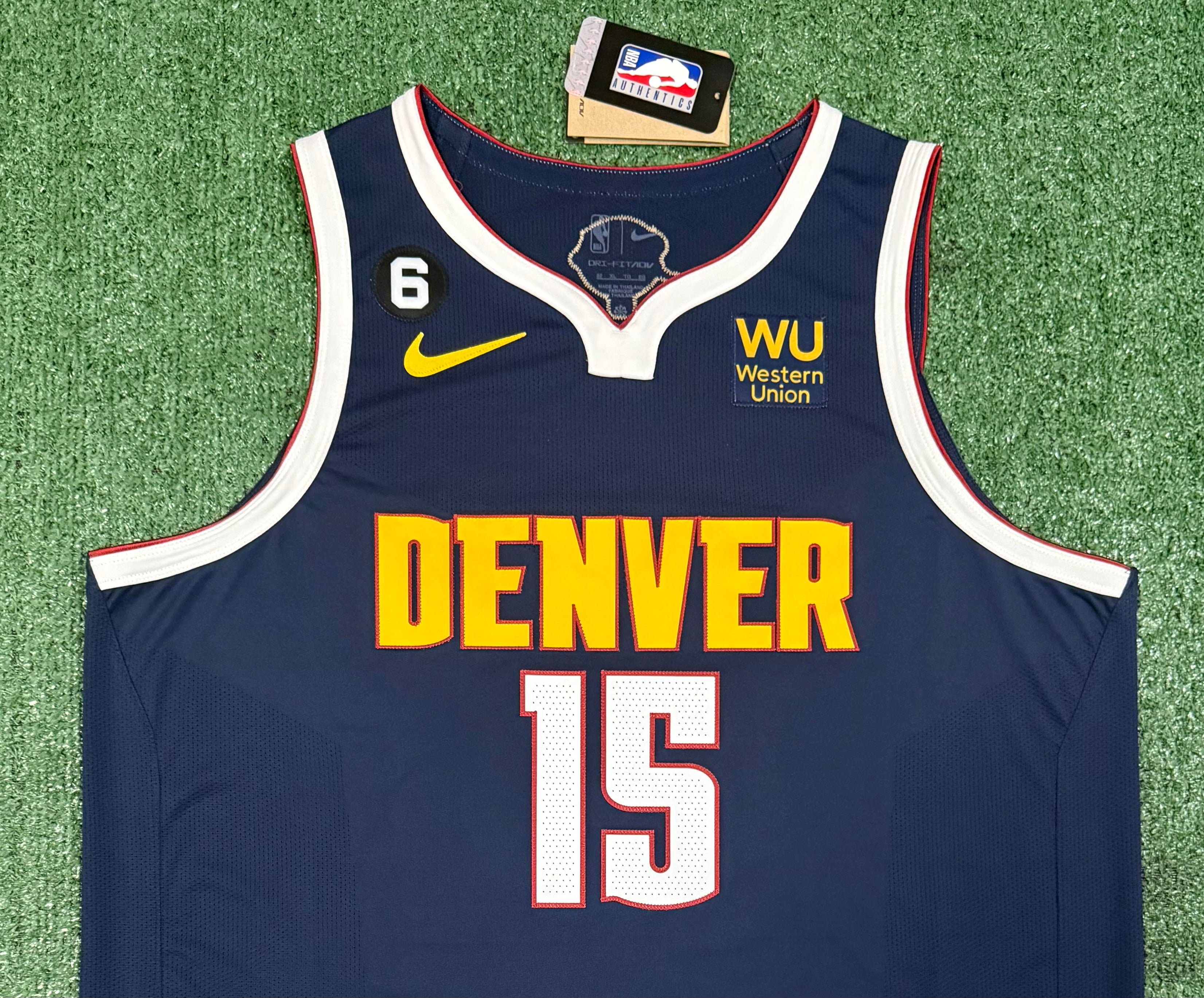Nikola Jokic Denver Nuggets Jersey #15 Nike ADV Authentic Navy Size 52 (XL) NBA