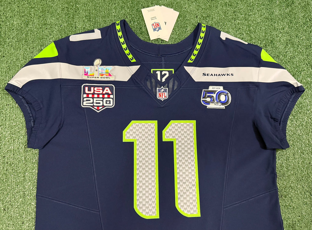 Jaxon Smith-Njigba Seattle Seahawks Jersey #11 Nike Vapor FUSE Elite Navy Size 48 (XL) NFL