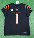 Ja'Marr Chase Cincinnati Bengals Jersey #1 Nike Vapor Fuse Elite Black Size 44 (L) NFL