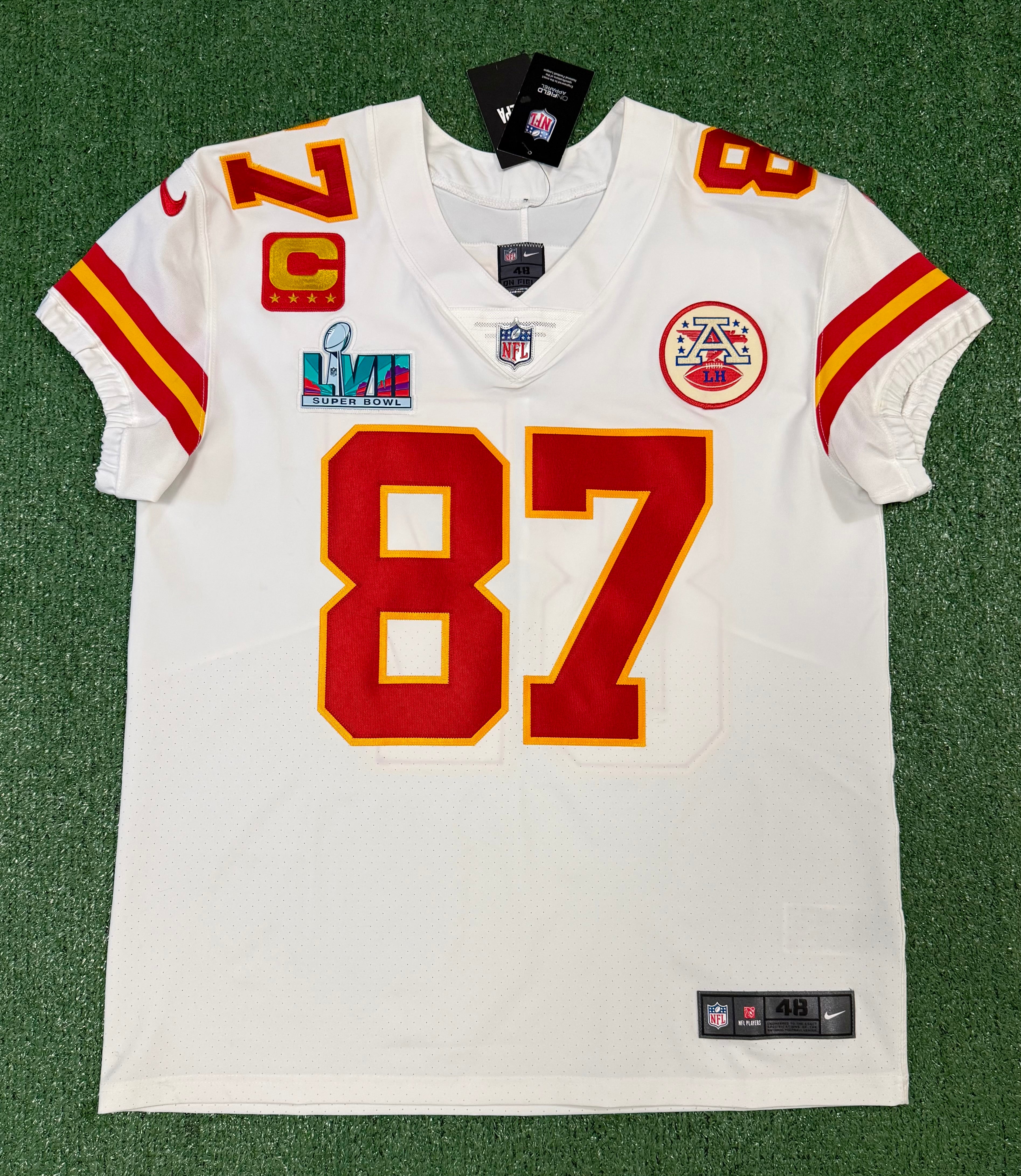 Travis Kelce Kansas City Chiefs Jersey #87 Nike Vapor Elite White Size 48 (XL) NFL