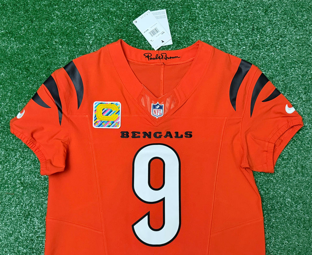 Joe Burrow Cincinnati Bengals Jersey #9 Nike Vapor FUSE Elite Orange Size 40 (Medium) NFL