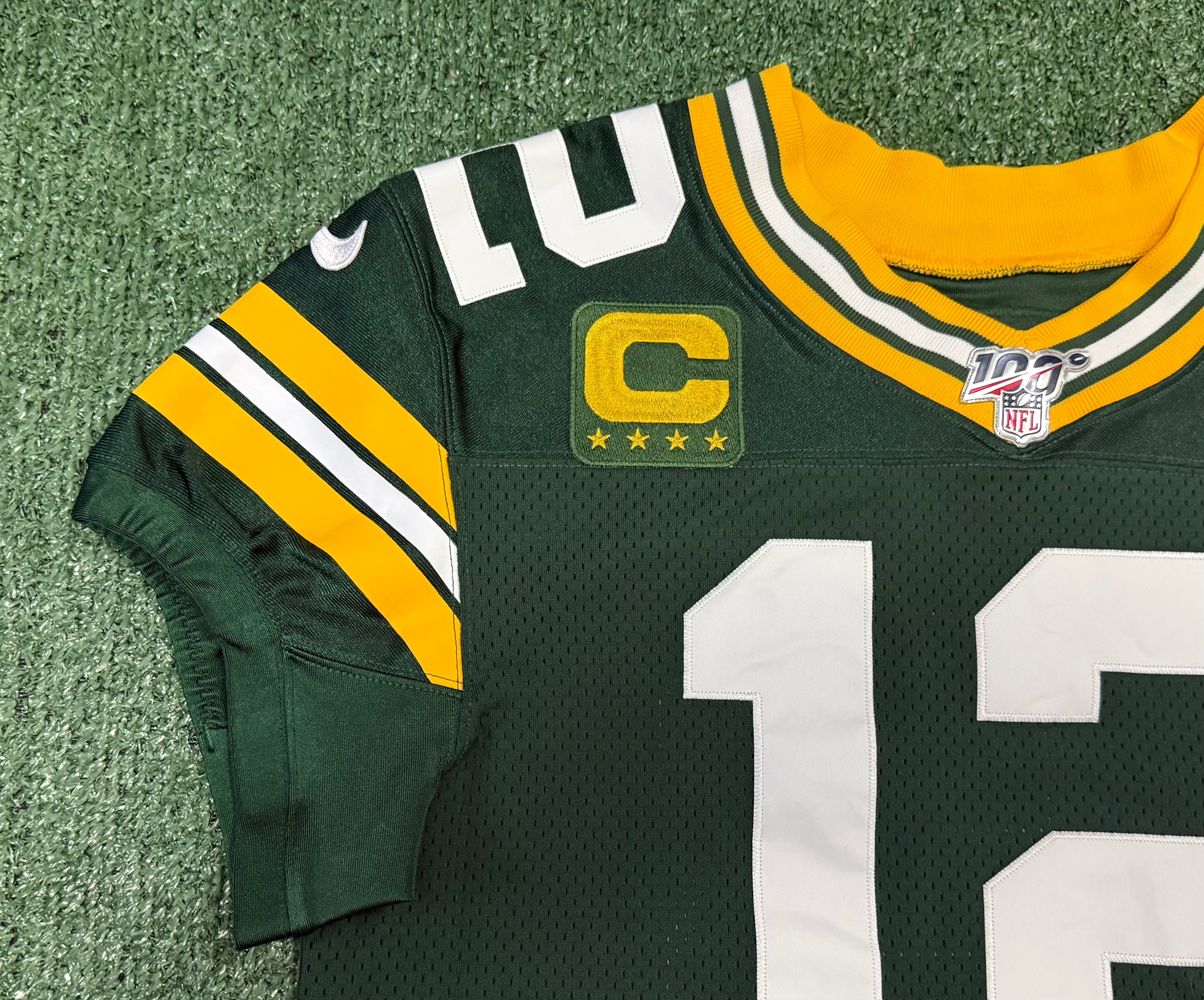 Aaron Rodgers Green Bay Packers Jersey #12 Nike Vapor Elite Green Size 40 (Medium) NFL