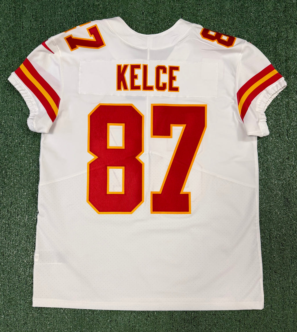 Travis Kelce Kansas City Chiefs Jersey #87 Nike Vapor Elite White Size 48 (XL) NFL