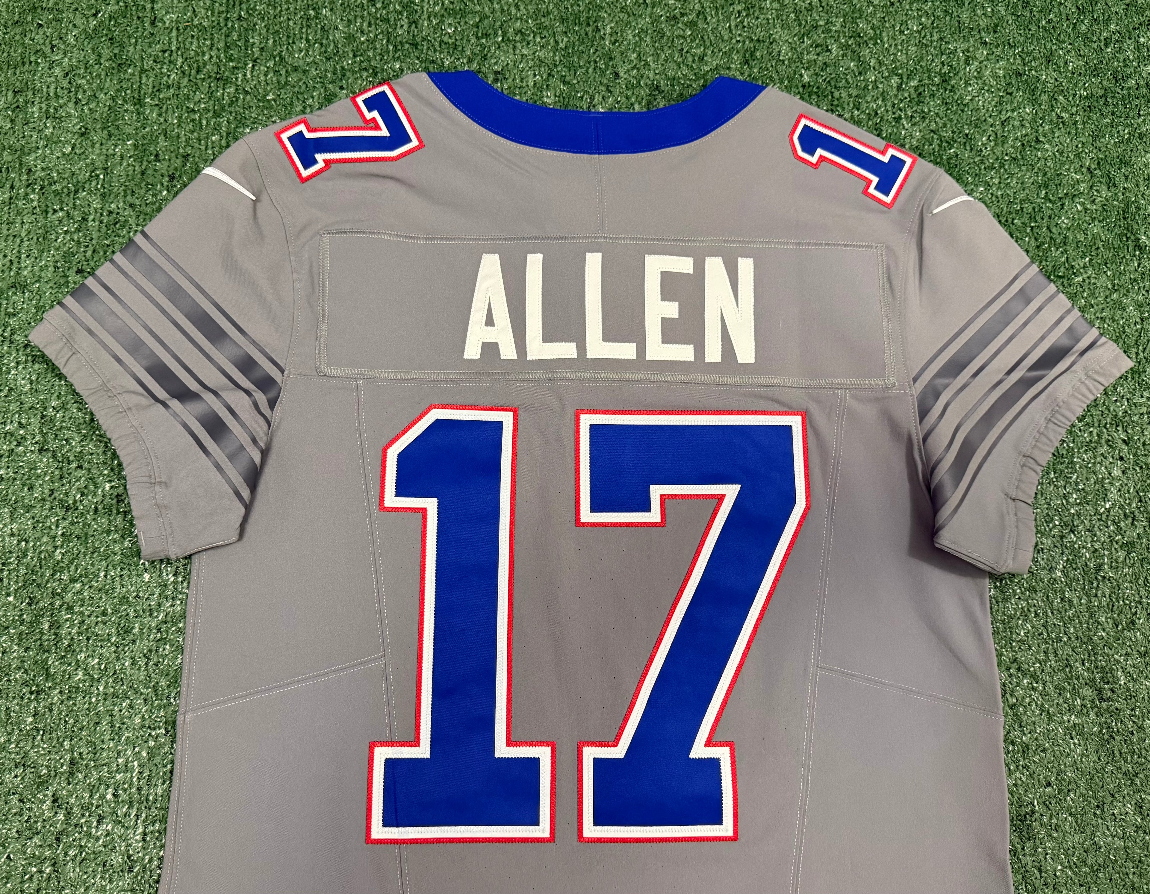 Josh Allen Buffalo Bills Jersey #17 Nike Vapor Fuse Elite Gray Size 40 (M) NFL