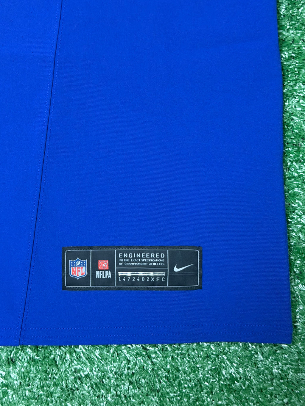 Jaxson Dart New York Giants Jersey #6 Nike Vapor FUSE Elite Blue Size 44 (Large) NFL