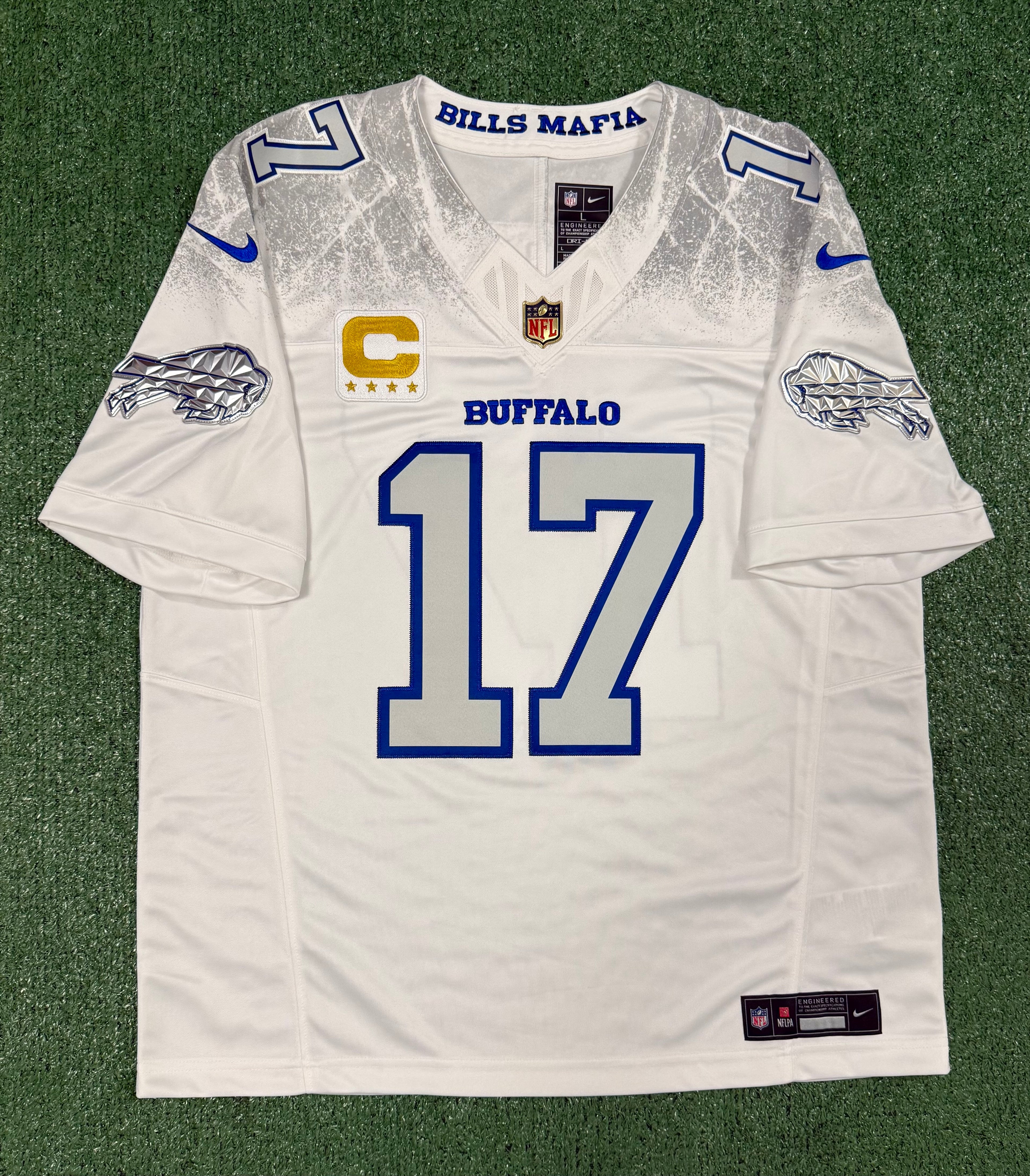 Josh Allen Buffalo Bills Jersey #17 Nike Vapor Fuse Limited Rivalry White Size L NFL