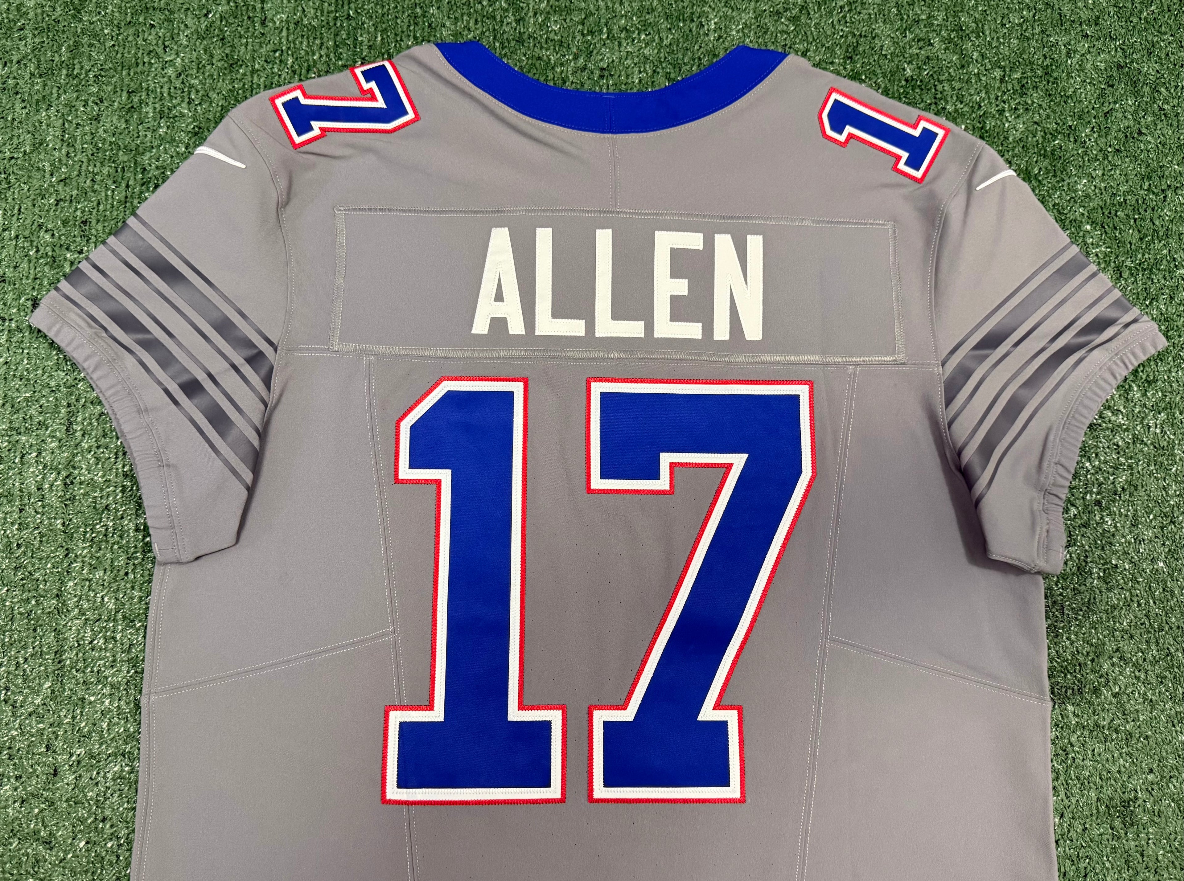 Josh Allen Buffalo Bills Jersey #17 Nike Vapor Fuse Elite Gray Size 44 (L) NFL