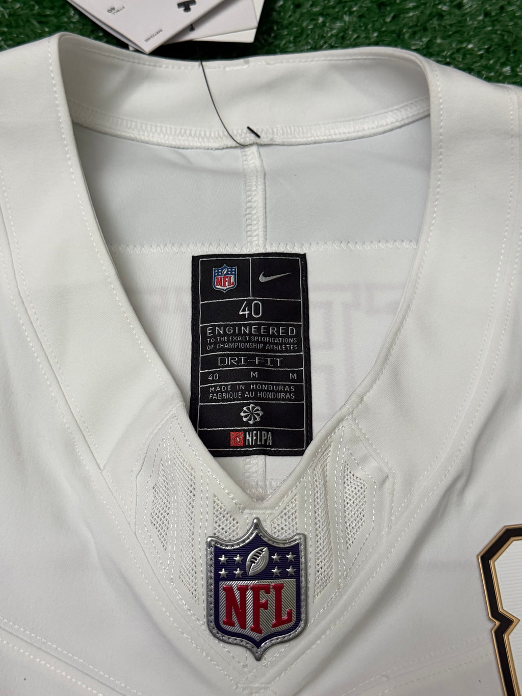 Dre Greenlaw San Francisco 49ers Jersey #57 Nike Vapor FUSE Elite White Size 40 (Medium) NFL