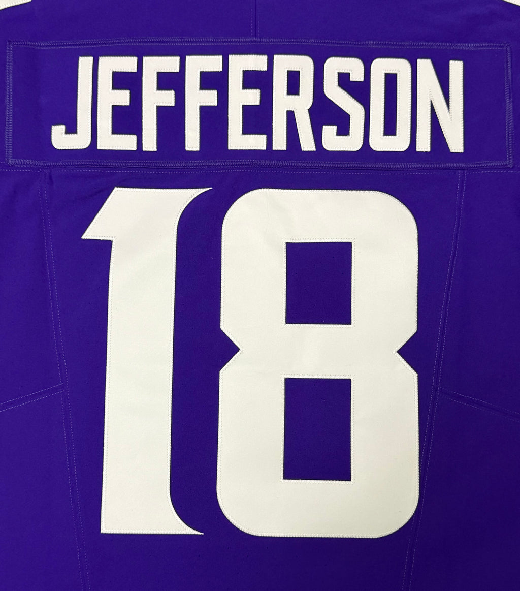 Justin Jefferson Minnesota Vikings Jersey #18 Nike Vapor FUSE Elite Purple Size 44 (Large) NFL