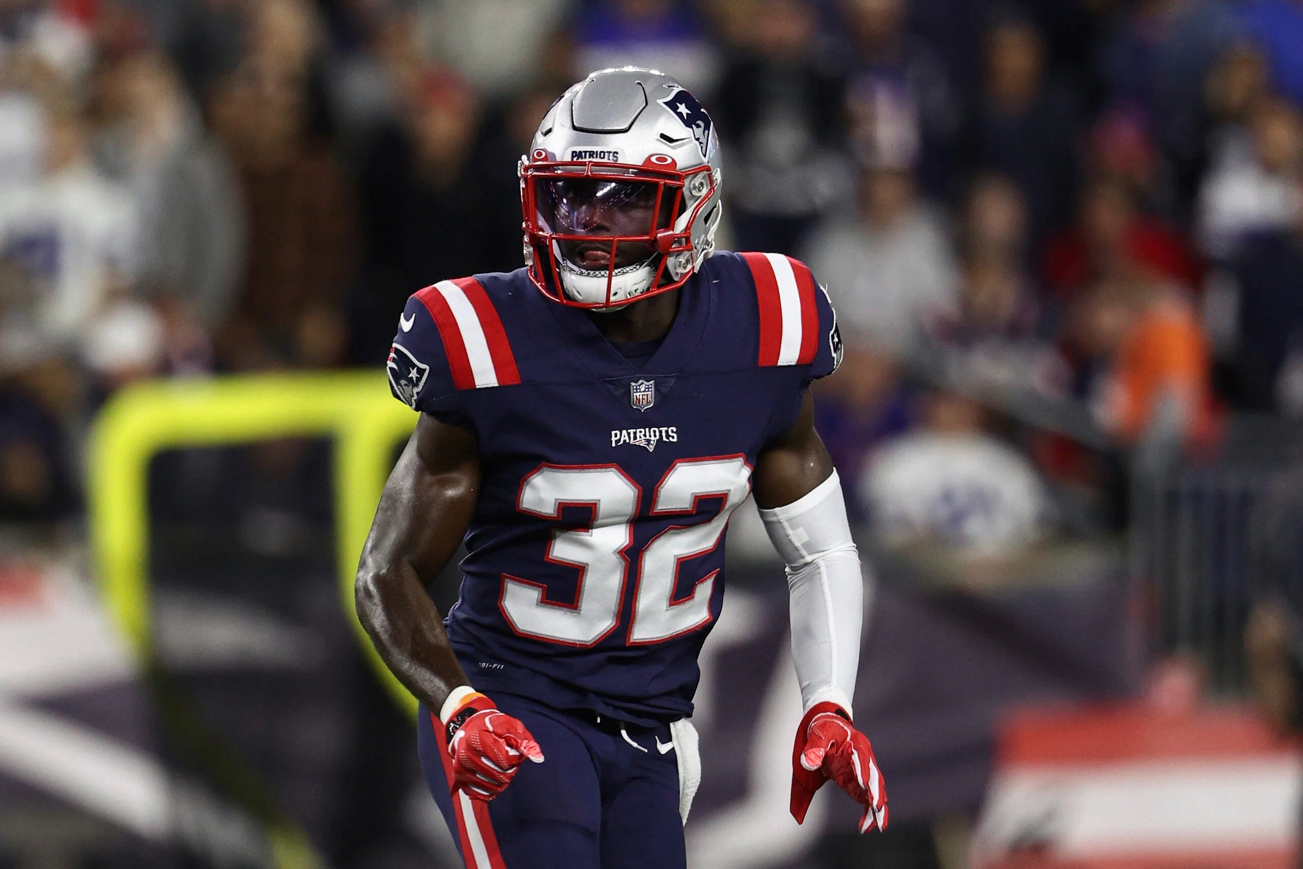 Devin McCourty New England Patriots Jersey #32 Nike Vapor Elite Blue Size 44 (Large) NFL