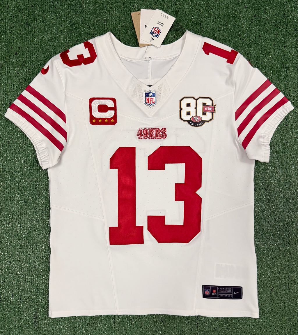 Brock Purdy San Francisco 49ers Jersey #13 Nike Vapor FUSE Elite White Size 40 (Medium) NFL