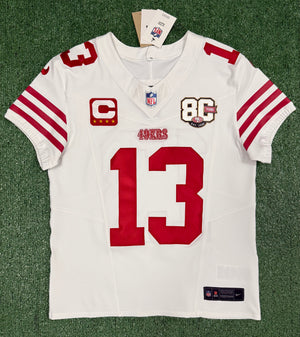 Brock Purdy San Francisco 49ers Jersey #13 Nike Vapor FUSE Elite White Size 40 (Medium) NFL