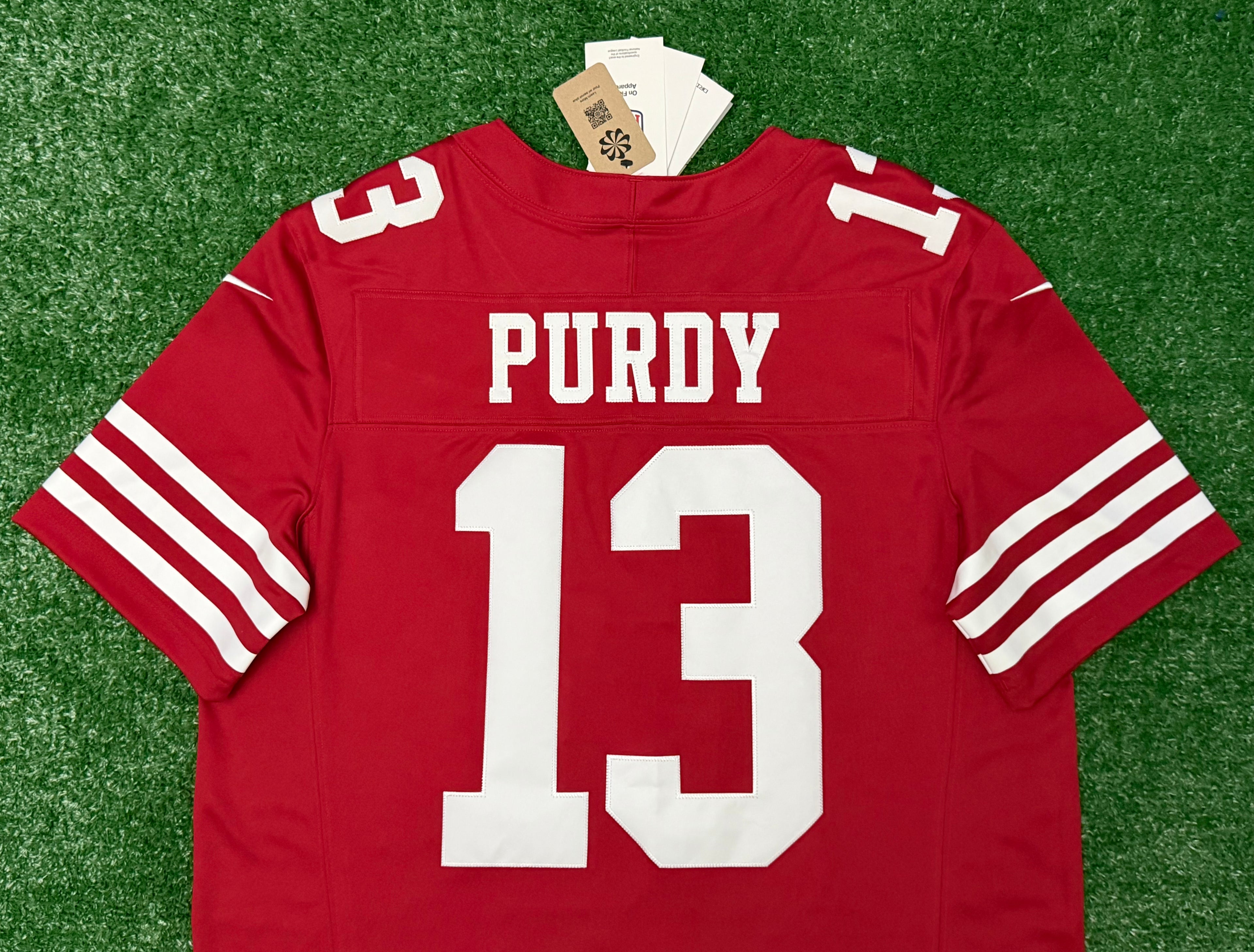 Brock Purdy San Francisco 49ers Jersey #13 Nike Vapor Fuse Limited Stitched Red Size (Large) NFL