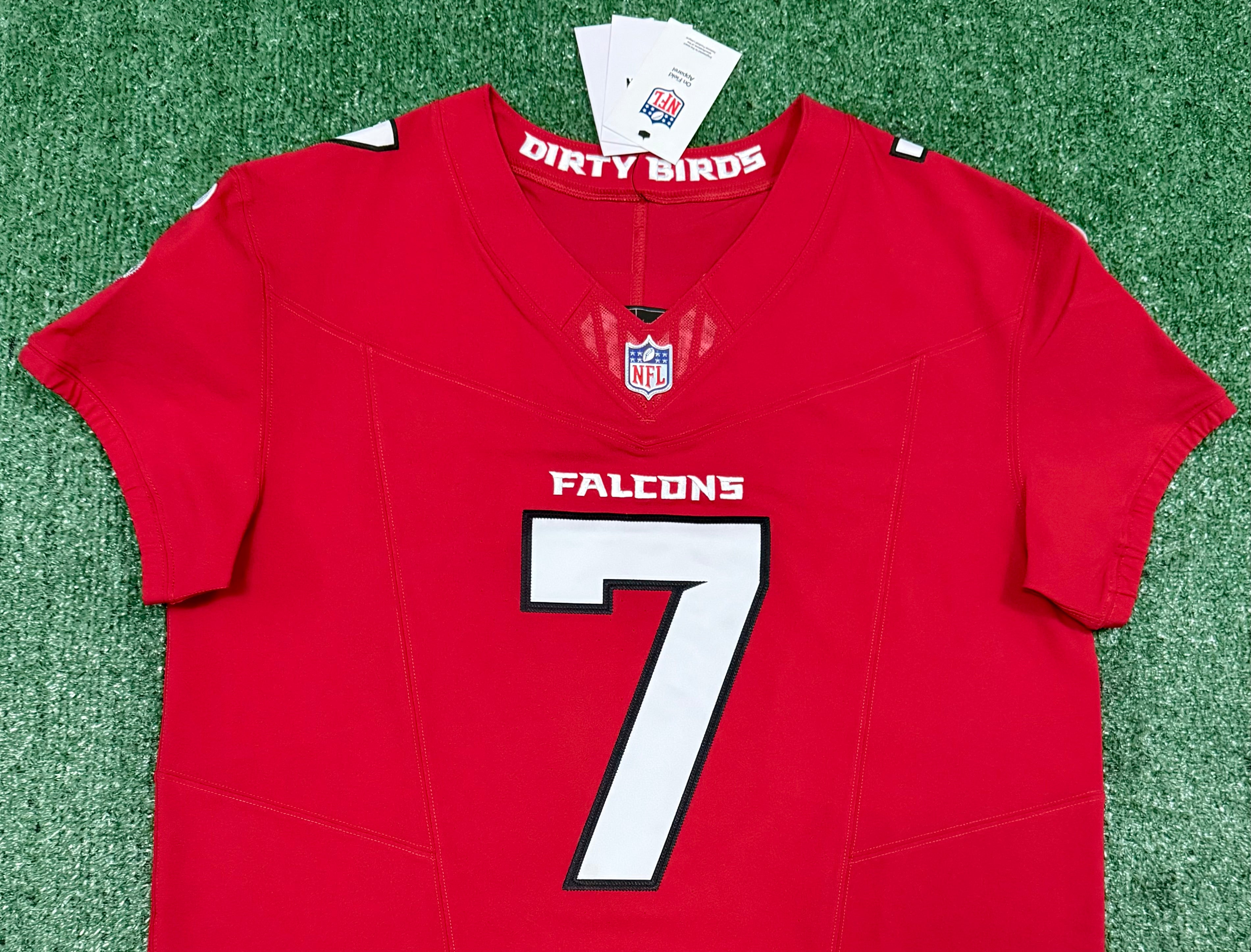 Bijan Robinson Atlanta Falcons Jersey #7 Nike Vapor FUSE Elite Red Size 44 (Large) NFL