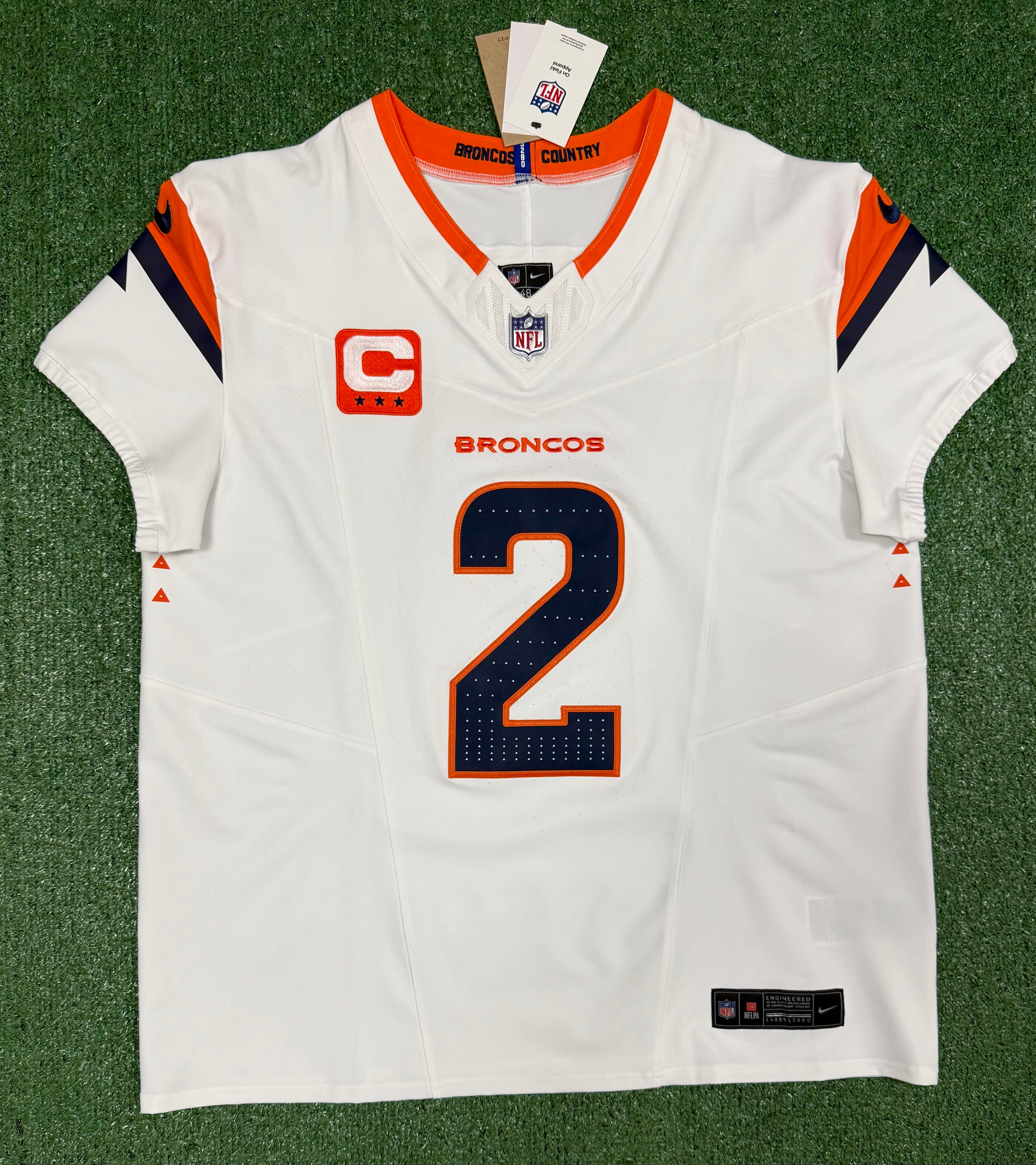 Pat Surtain II Denver Broncos Jersey #2 Nike Vapor Fuse Elite White Size 48 (XL) NFL