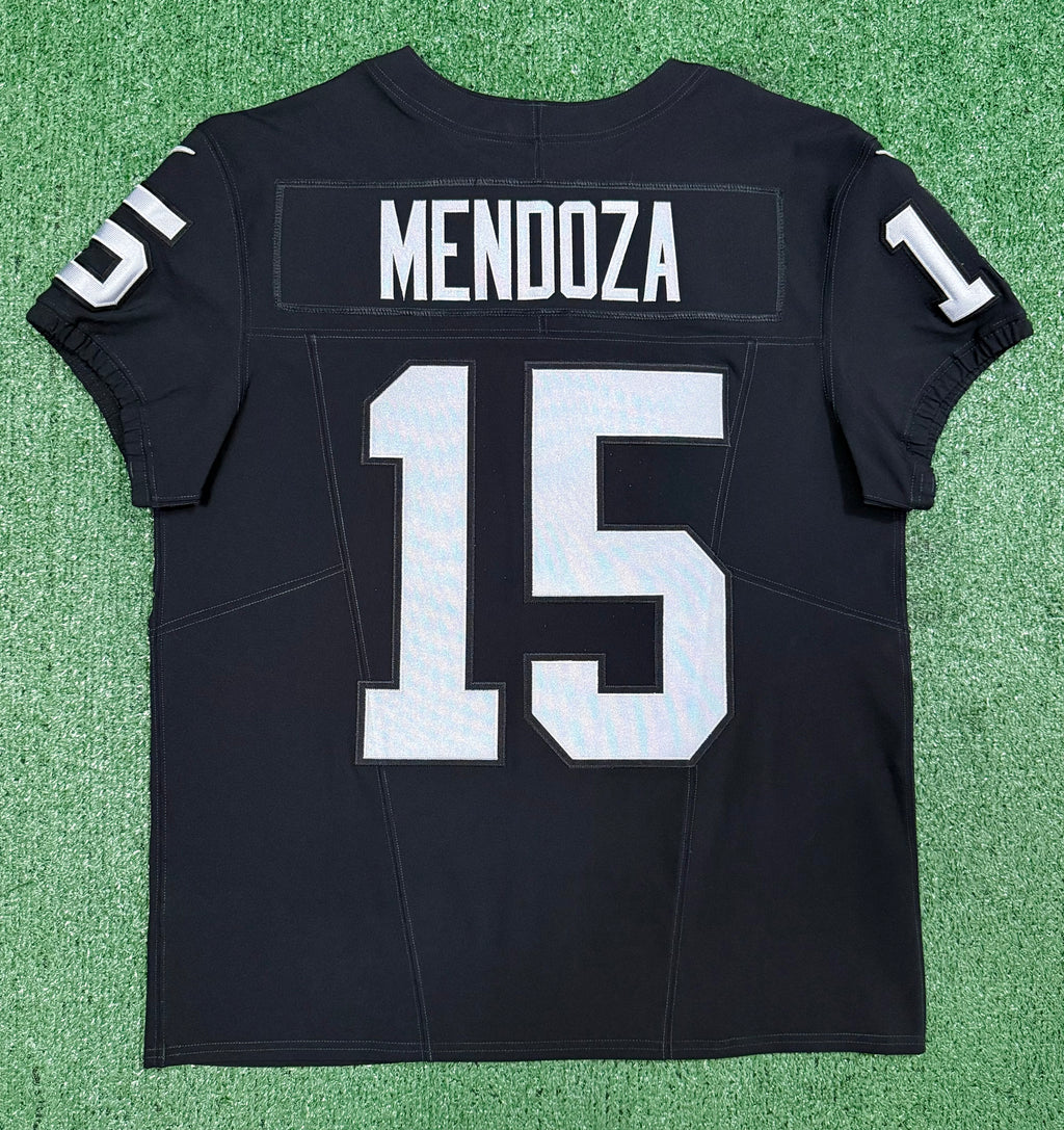 Fernando Mendoza Las Vegas Raiders Jersey #15 Nike Vapor Fuse Elite Black Size 44 (L) NFL