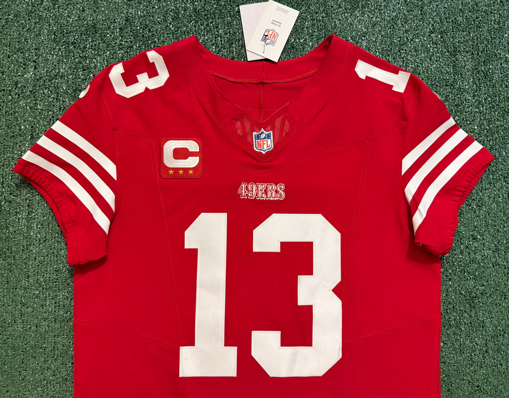 Brock Purdy San Francisco 49ers Jersey #13 Nike Vapor FUSE Elite Red Size 44 (Large) NFL
