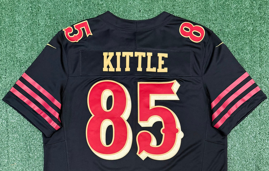 George Kittle San Francisco 49ers Jersey #85 Nike Vapor Fuse Limited Rivalry Black Size (XL) NFL