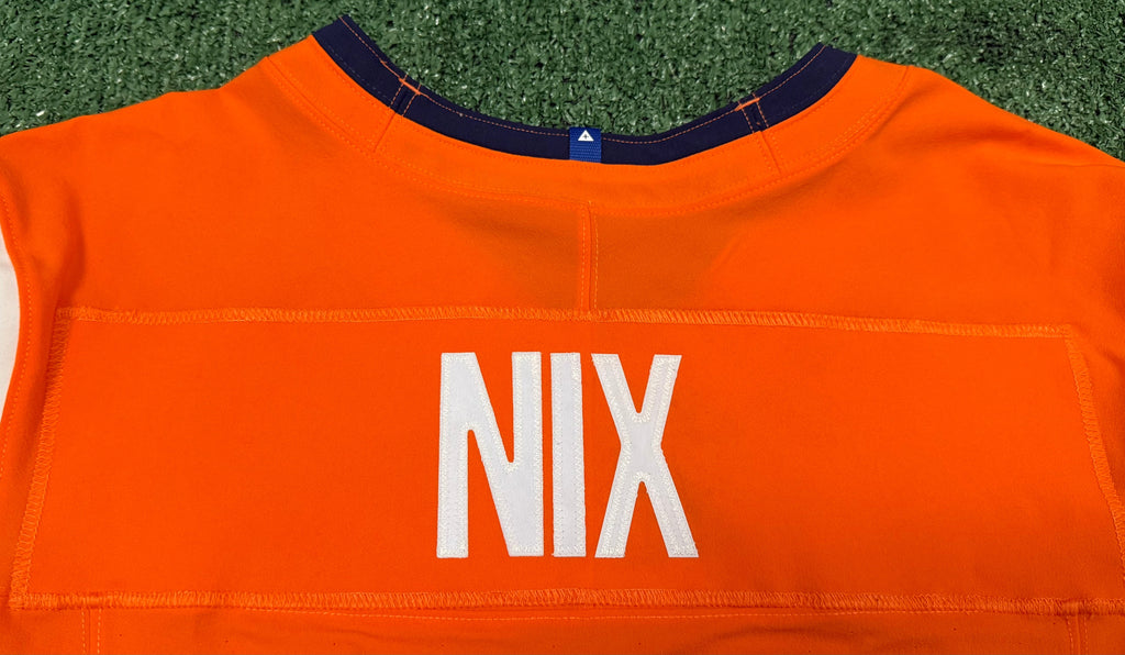 Bo Nix Denver Broncos Jersey #10 Nike Vapor Fuse Elite Orange Size 40 (M) NFL
