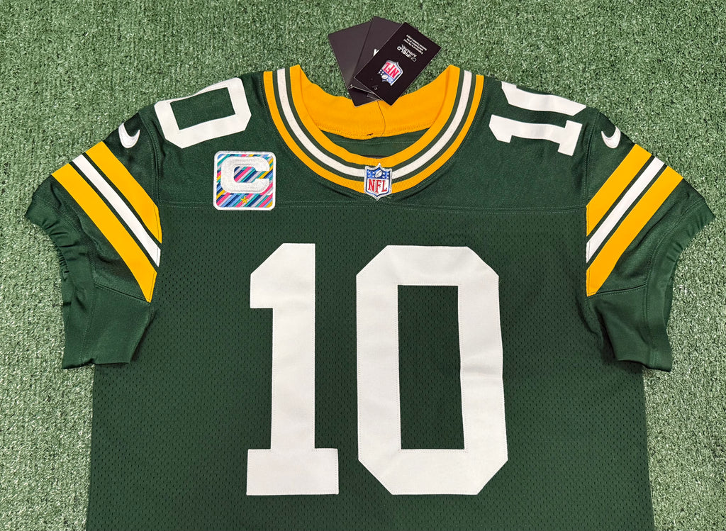 Jordan Love Green Bay Packers Jersey #10 Nike Vapor Elite Green Size 44 (Large) NFL