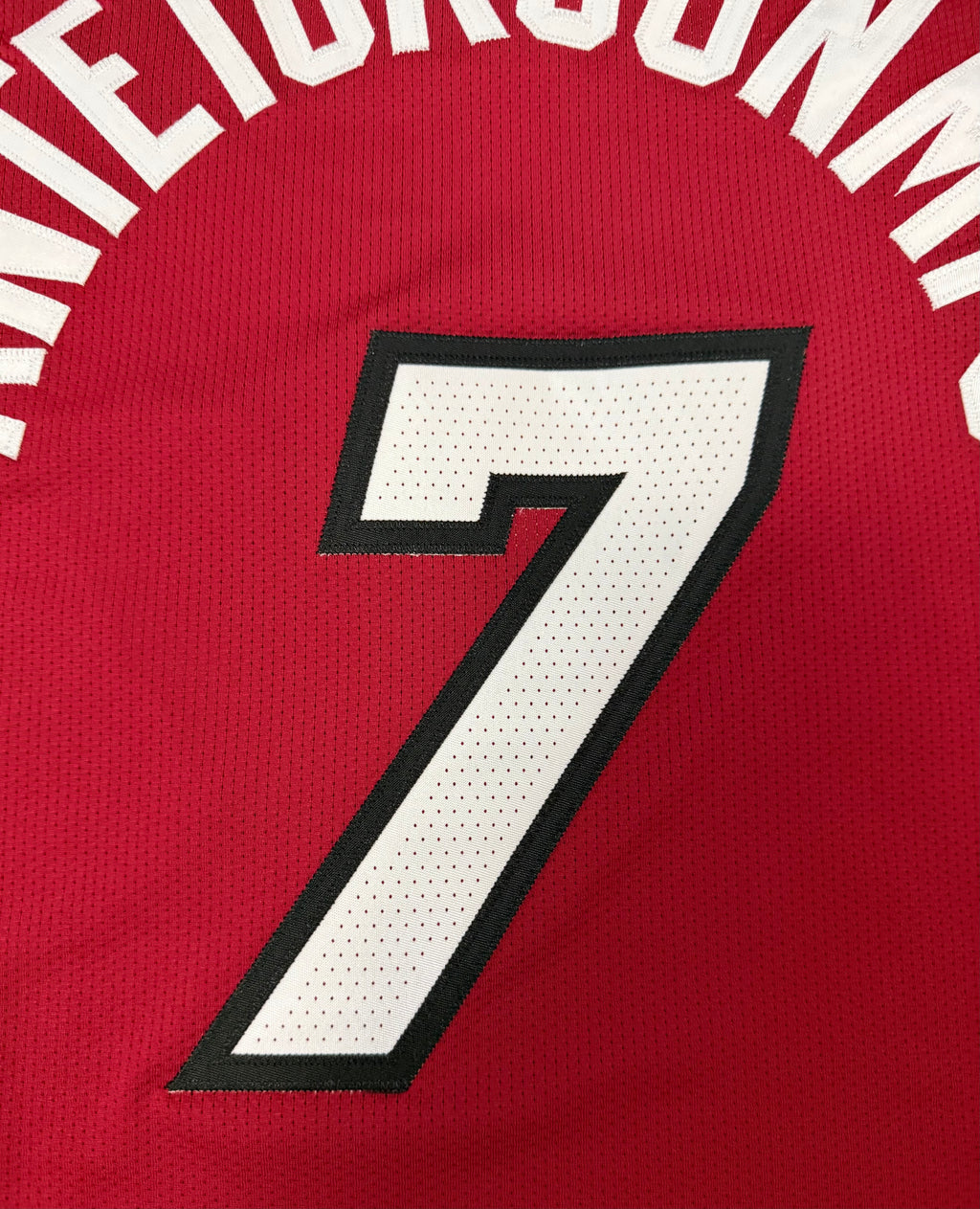 Giannis Antetokounmpo Miami Heat Jersey #7 Nike ADV Authentic Red Size 48 (Large) NBA