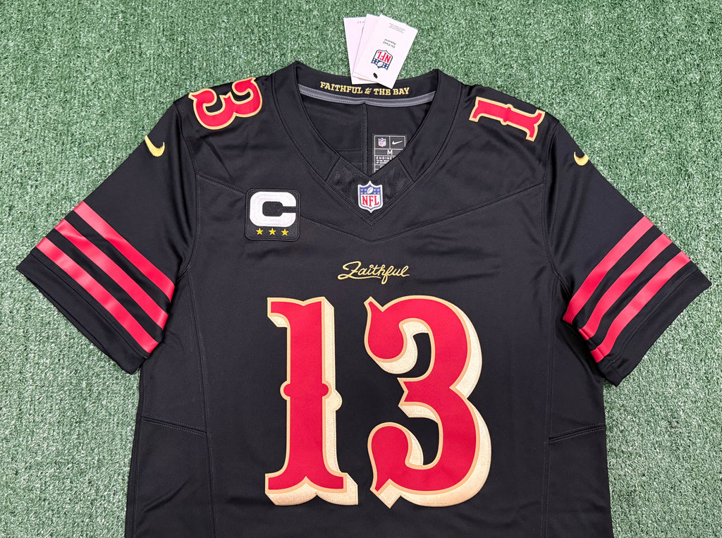 Brock Purdy San Francisco 49ers Jersey #13 Nike Vapor Fuse Limited Rivalry Black Size (Medium) NFL