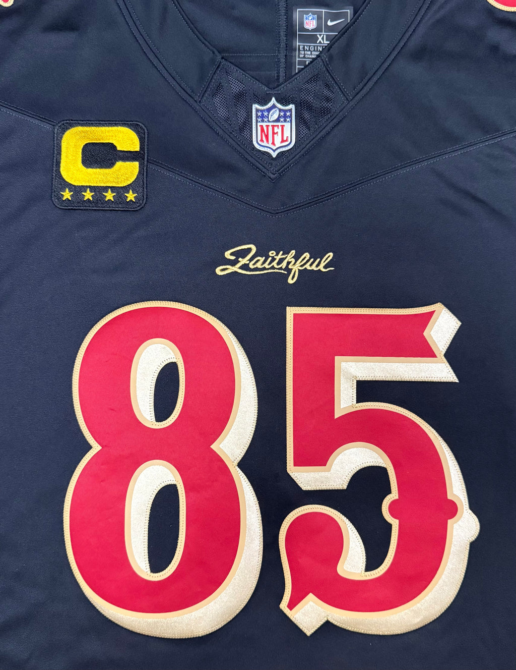 George Kittle San Francisco 49ers Jersey #85 Nike Vapor Fuse Limited Rivalry Black Size (XL) NFL