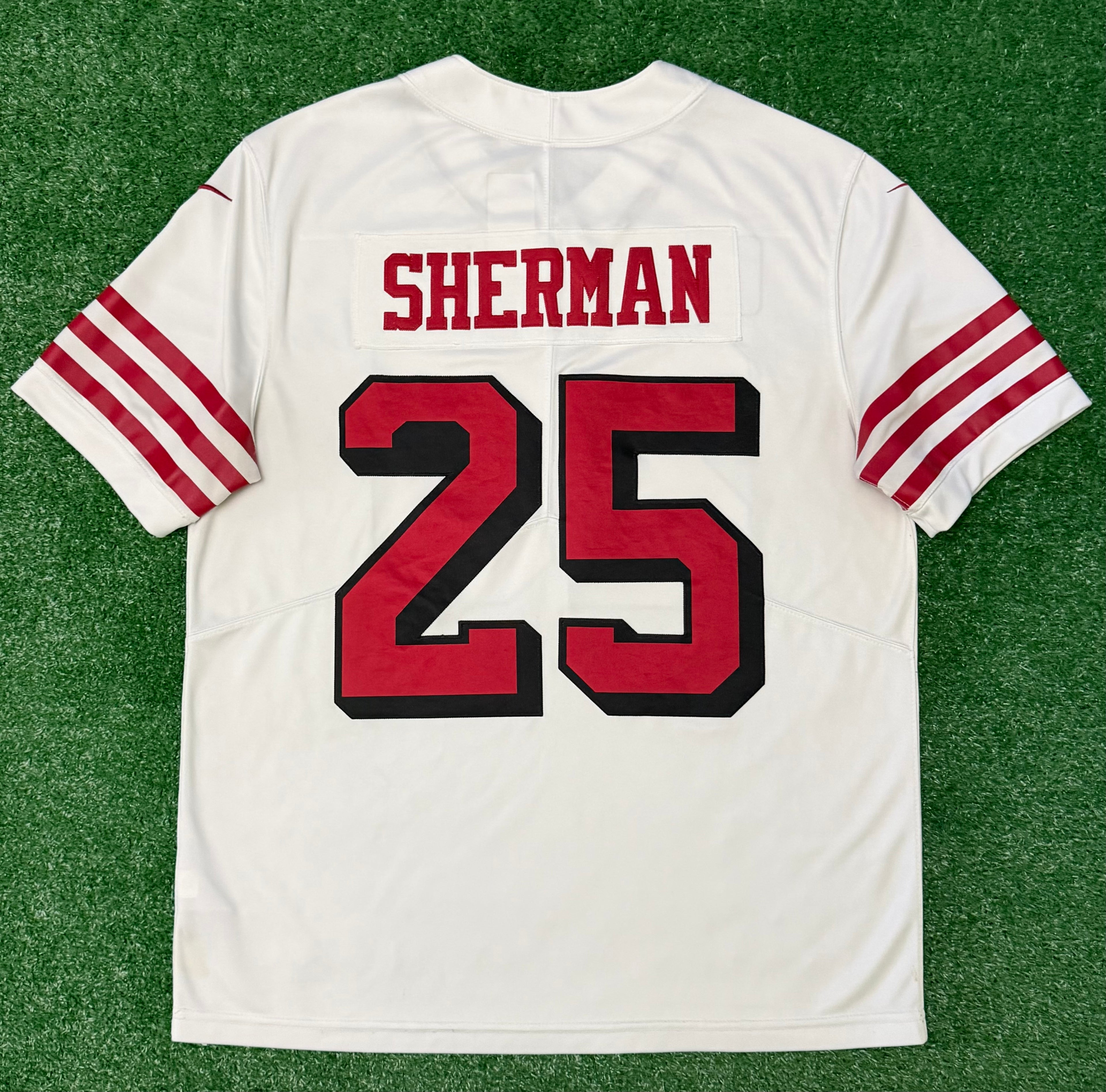 Richard Sherman San Francisco 49ers Jersey #25 Nike Vapor Limited White Size (Large) NFL
