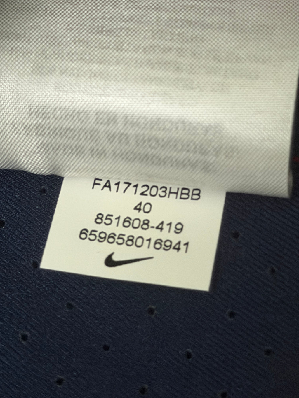 Tom Brady New England Patriots Jersey #12 Nike Vapor Elite Blue Size 40 (Medium) NFL