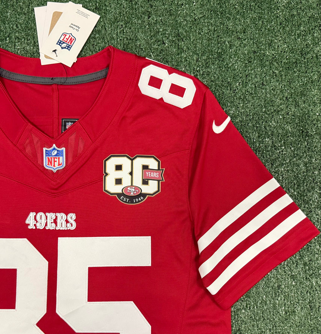George Kittle San Francisco 49ers Jersey #85 Nike Vapor Fuse Limited Stitched Red Size (Medium) NFL