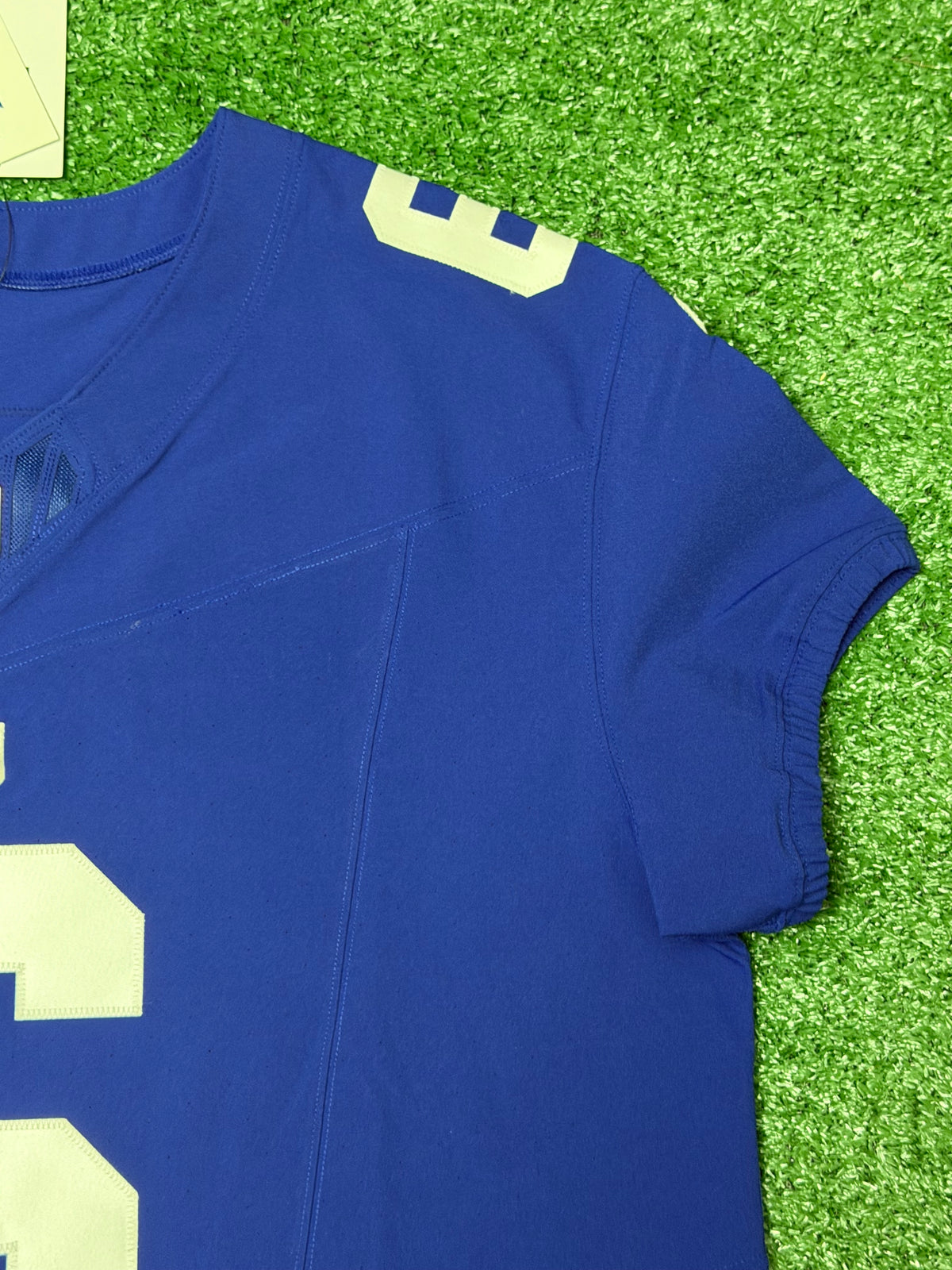 Jaxson Dart New York Giants Jersey #6 Nike Vapor FUSE Elite Blue Size 48 (XL) NFL