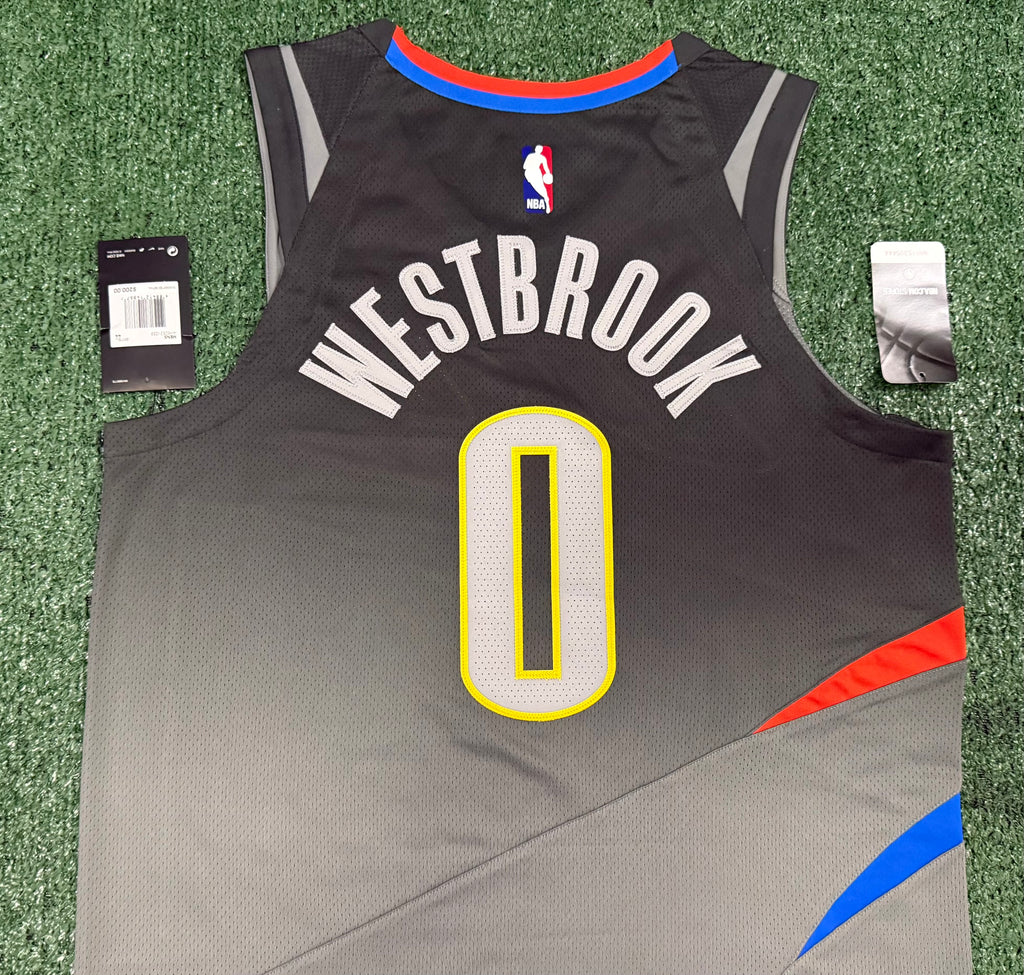 Russell Westbrook Oklahoma City Thunder Jersey #0 Nike Aeroswift Authentic Gray Size 44 (M) NBA