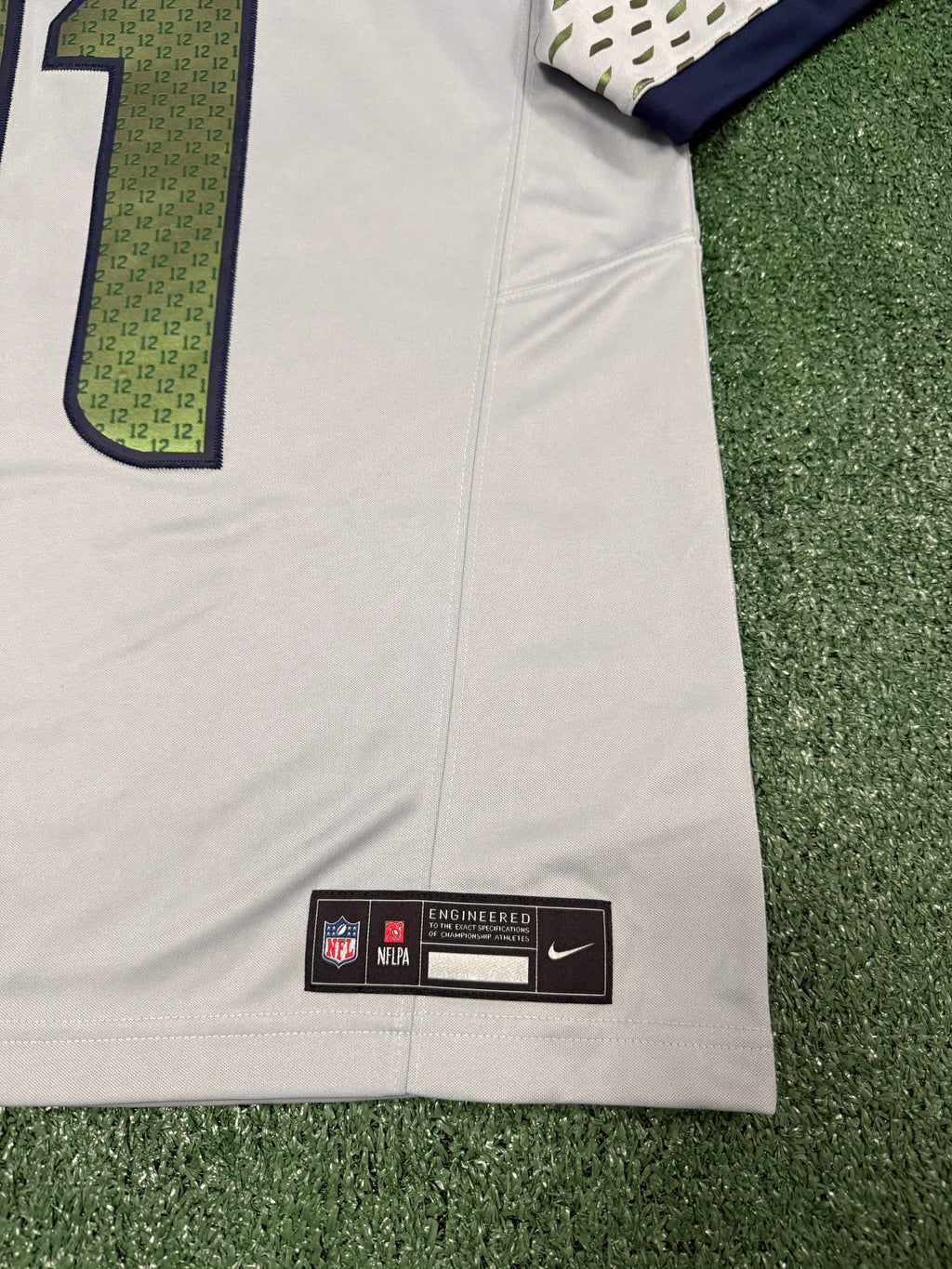 Jaxon Smith-Njigba Seattle Seahawks Jersey #11 Nike Vapor Fuse Limited Rivalry Gray Size (L) NFL