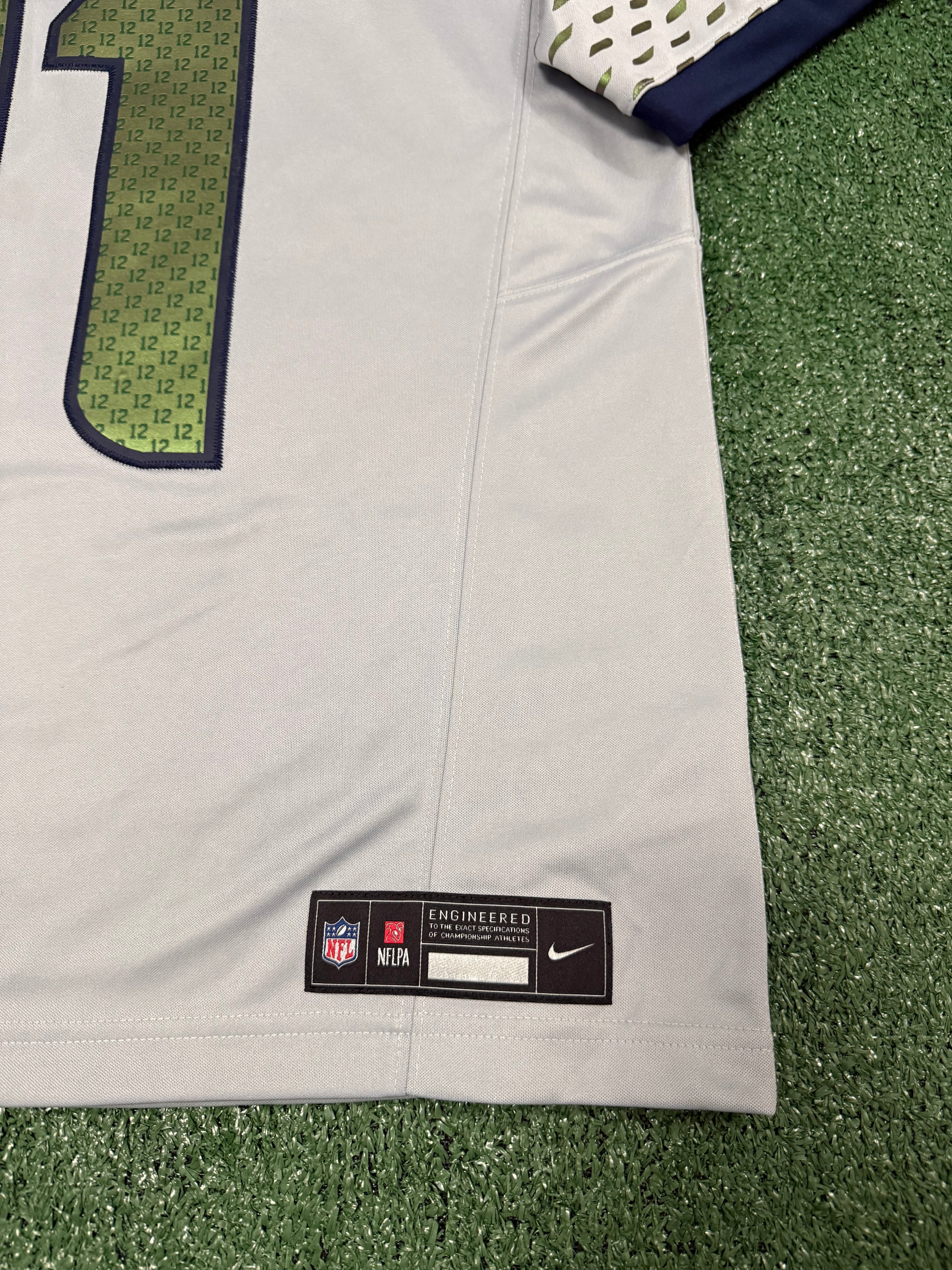 Jaxon Smith-Njigba Seattle Seahawks Jersey #11 Nike Vapor Fuse Limited Rivalry Gray Size (L) NFL